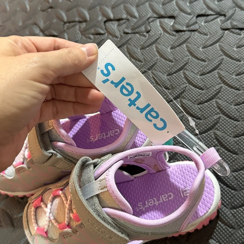 Carters Kwando Toddler Sport Sandal Gray 10 NEW